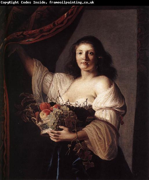 COUWENBERGH, Christiaen van Woman with a Basket of Fruit fgf